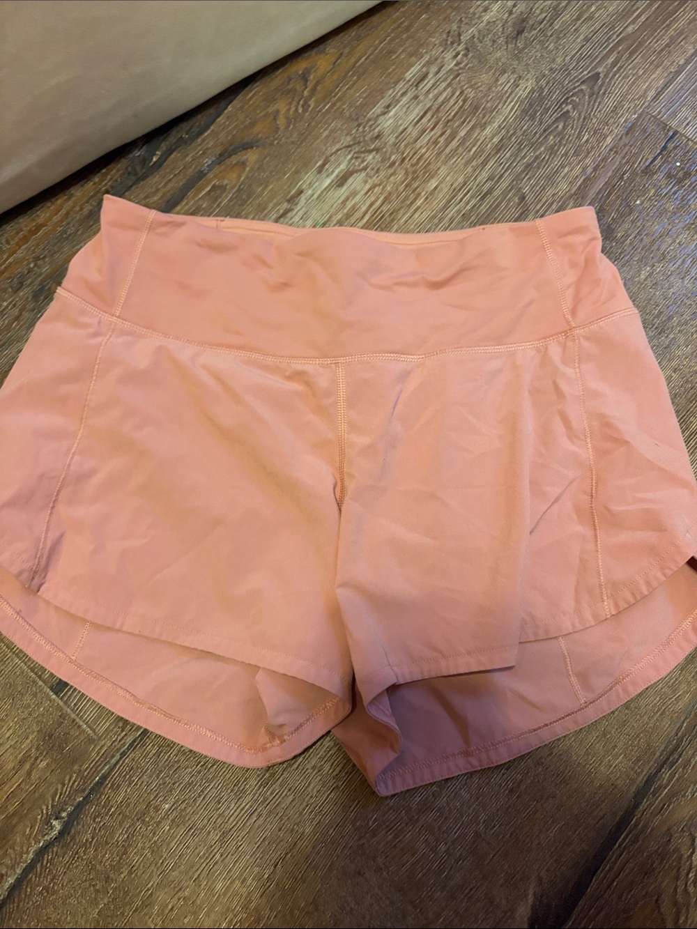 lululemon athletica Peach-Pink Run Shorts